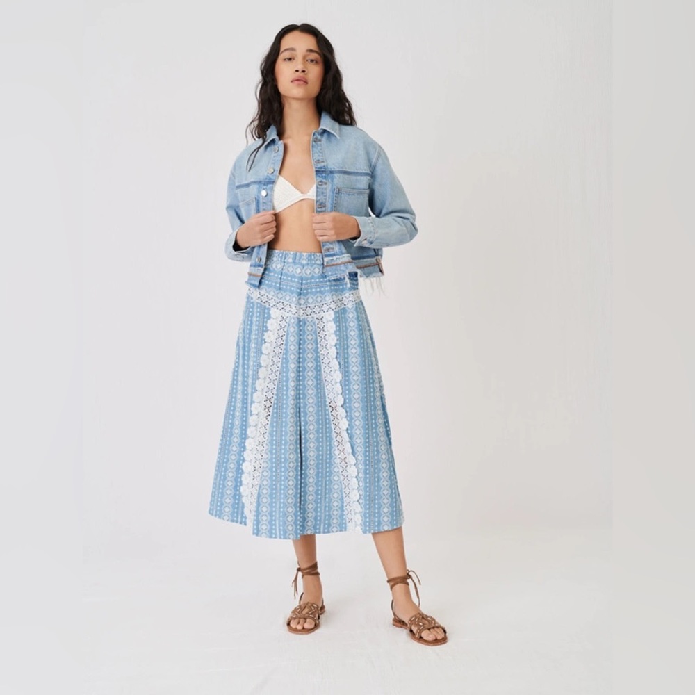 Maje Javiana Midi Skirt